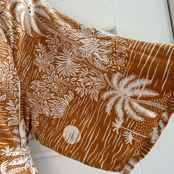 Desmond & Dempsey x H&M Linen Blend Belted Kaftan Midi Dress Size XXL Coastal - Picture 6 of 16